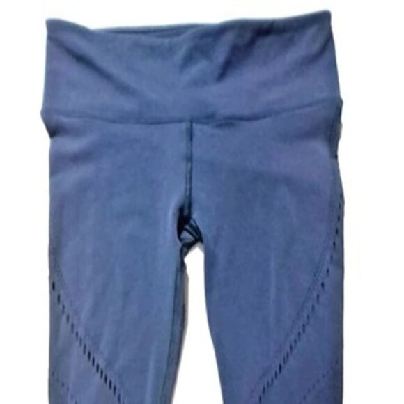 LULULEMON Women's Stretch Activewear Yoga Leg Vent Holes Leggings Size 6 Blue - Picture 4 of 14